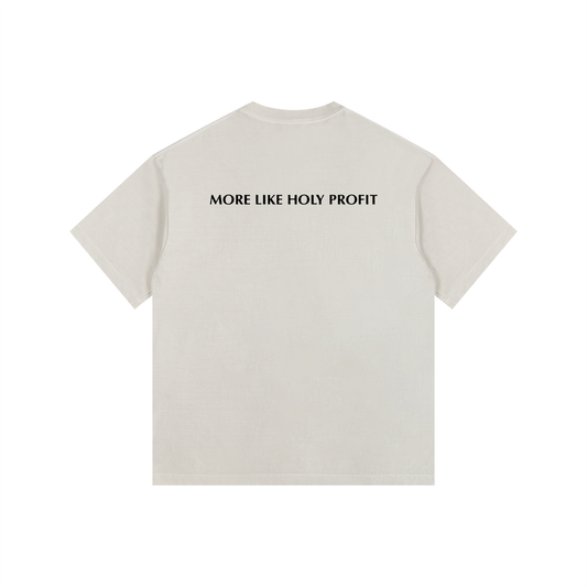 "Holy Night" Vintage Washed Oversized Cotton T-Shirt