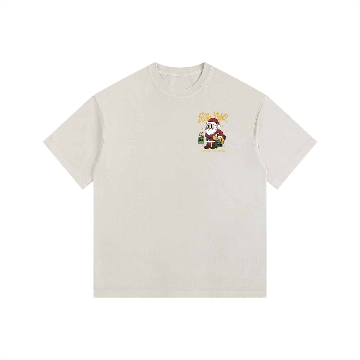 "Holy Night" Vintage Washed Oversized Cotton T-Shirt
